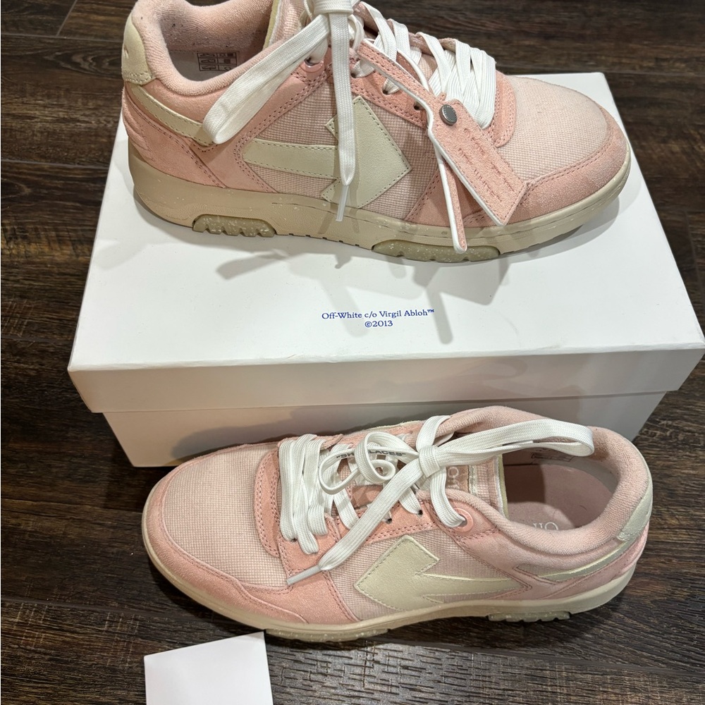 Off-White Out-of-Office White/Pink Sneakers - Picture 2 of 12